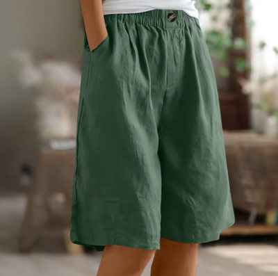 Edith | Damen Weite Casual Shorts Mit Taschen