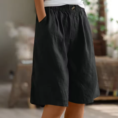Edith | Damen Weite Casual Shorts Mit Taschen