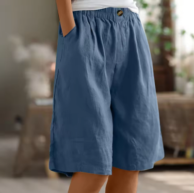 Edith | Damen Weite Casual Shorts Mit Taschen