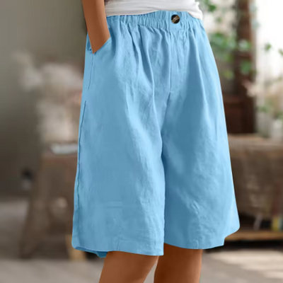 Edith | Damen Weite Casual Shorts Mit Taschen