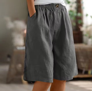 Edith | Damen Weite Casual Shorts Mit Taschen