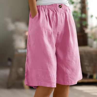 Edith | Damen Weite Casual Shorts Mit Taschen