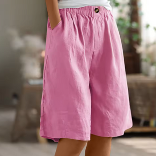 Edith | Damen Weite Casual Shorts Mit Taschen