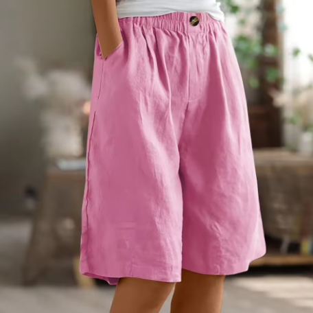 Edith | Damen Weite Casual Shorts Mit Taschen