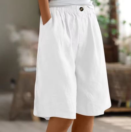 Edith | Damen Weite Casual Shorts Mit Taschen