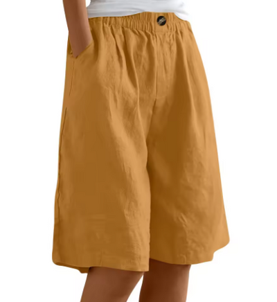 Edith | Damen Weite Casual Shorts Mit Taschen
