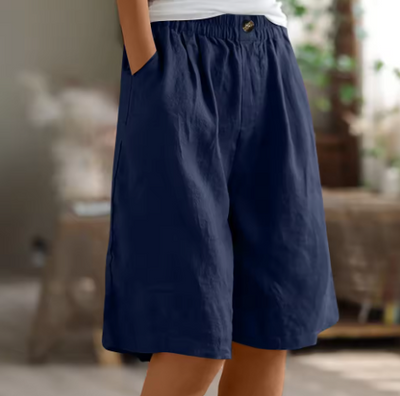 Edith | Damen Weite Casual Shorts Mit Taschen