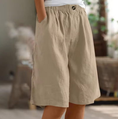 Edith | Damen Weite Casual Shorts Mit Taschen