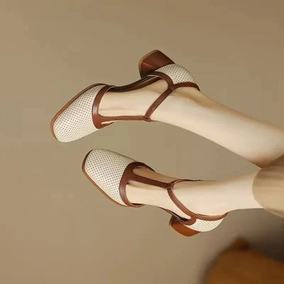 Piper T-Strap Pumps mit Blockabsatz
