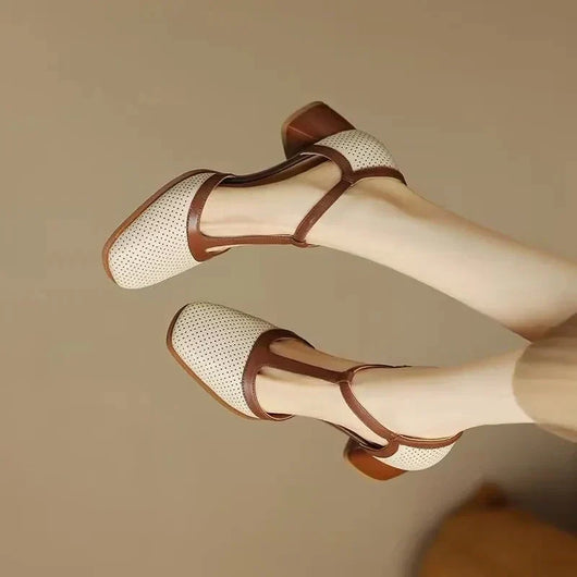 Piper T-Strap Pumps mit Blockabsatz