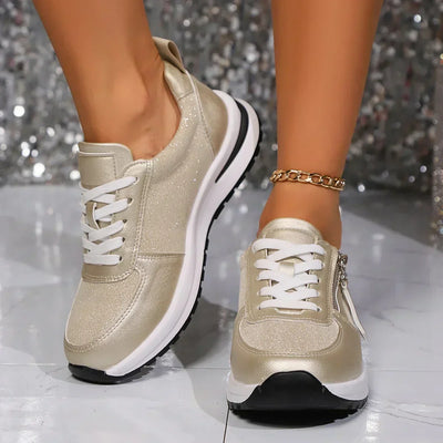 Sienna Metallic Plateau-Sneaker