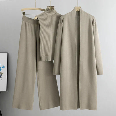 Felicia | Damen Dreiteiliges Hosen-Set mit Lockerer Passform