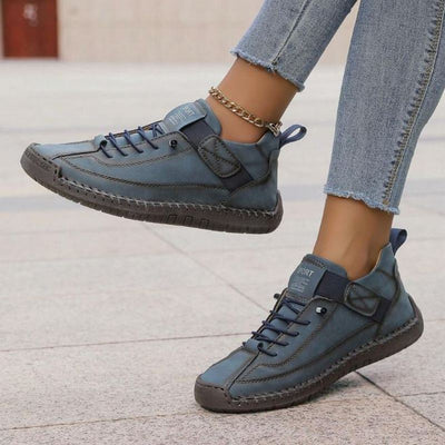 Andrea | Damen Lässige Schnürplattform-Sneaker