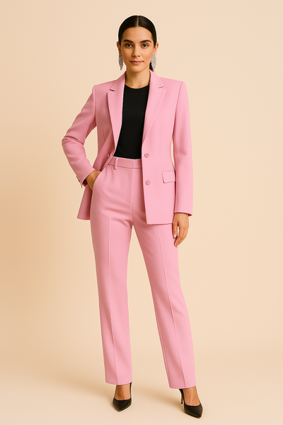 Pauline | Damen Maßgeschneiderter Blazer mit Faltenhose, Zweiteiliges Set