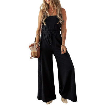 Ursula | Eleganter Damen-Frühlings-Jumpsuit mit Blumenmuster und weitem Bein