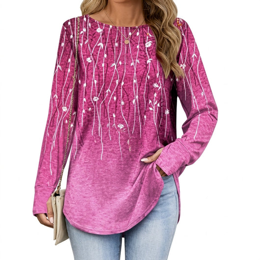 Leonie | Damen Tunika mit buntem Mandala-Druck und 3/4-Ärmeln