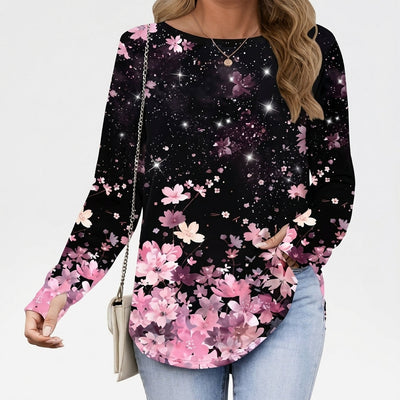 Leonie | Damen Tunika mit buntem Mandala-Druck und 3/4-Ärmeln