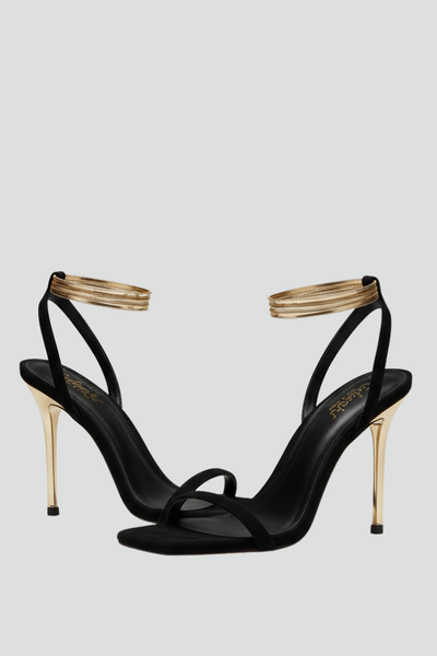 Laura | Damen Riemchen-High-Heel-Sandalen mit Knöchelriemen
