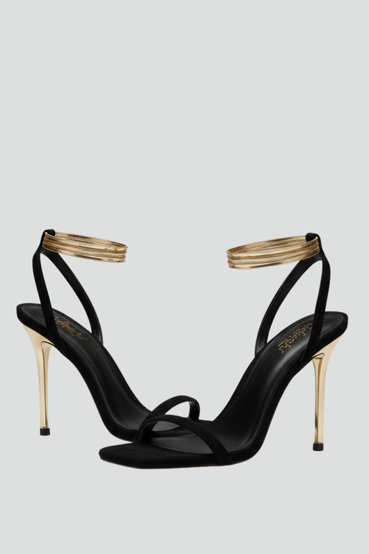 Laura | Damen Riemchen-High-Heel-Sandalen mit Knöchelriemen