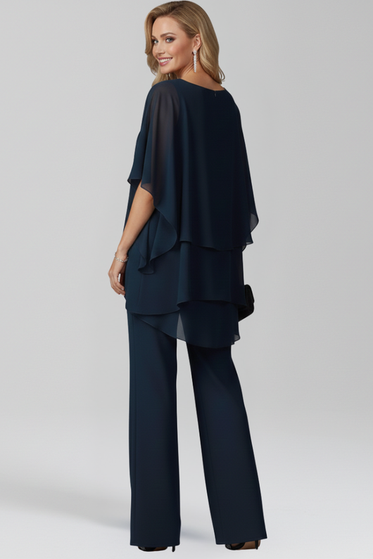 Jana | Damen Cold-Shoulder Fließender Wide-Leg Jumpsuit