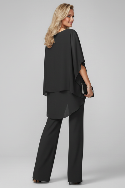 Isabella | Damen Off-Shoulder Fließender Wide-Leg Jumpsuit