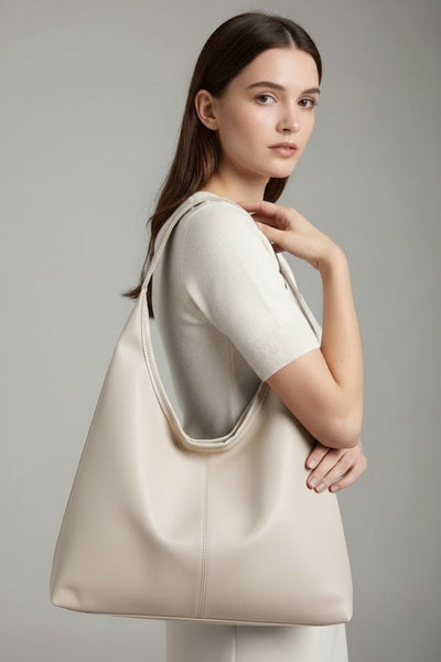 Jacqueline | Damen Klassische Tote Tasche mit Kunstleder Außenmaterial und Großer Innentasche