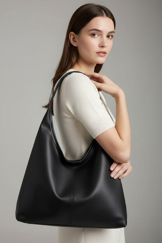 Jacqueline | Damen Klassische Tote Tasche mit Kunstleder Außenmaterial und Großer Innentasche