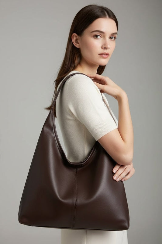 Jacqueline | Damen Klassische Tote Tasche mit Kunstleder Außenmaterial und Großer Innentasche