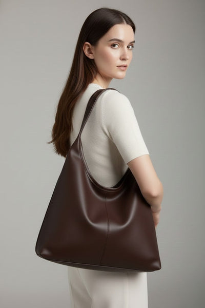 Jacqueline | Damen Klassische Tote Tasche mit Kunstleder Außenmaterial und Großer Innentasche