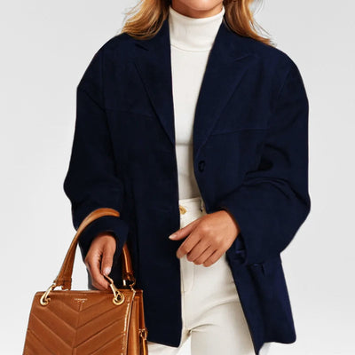 Pauline | Damen Urban Style Locker Sitzende Lederjacke