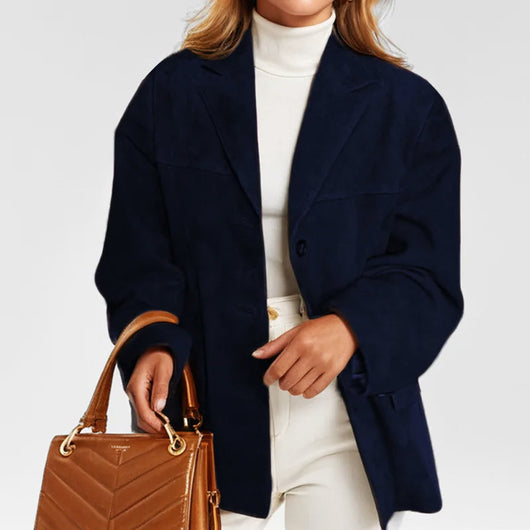 Pauline | Damen Urban Style Locker Sitzende Lederjacke