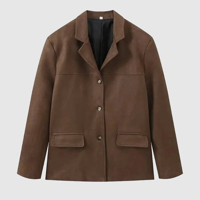 Pauline | Damen Urban Style Locker Sitzende Lederjacke