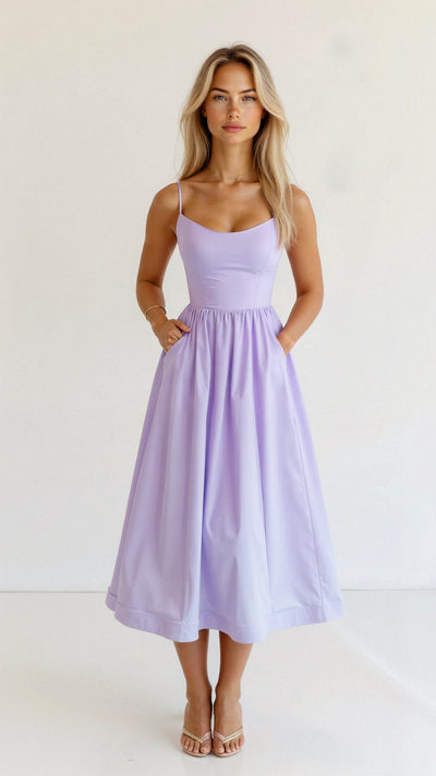 Regine | Damen A-Linien-Midikleid im Ascot-Stil