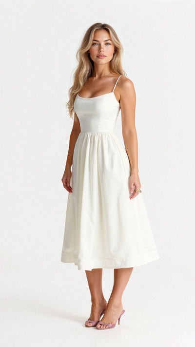 Regine | Damen A-Linien-Midikleid im Ascot-Stil