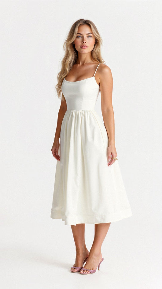 Regine | Damen A-Linien-Midikleid im Ascot-Stil
