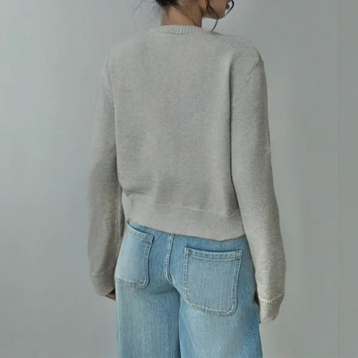 Bettina | Damen Frühlings Cardigan Mit Kragen Und Knöpfen