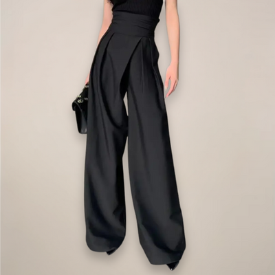 Christa | Damen Hochtaillierte Weite Hose
