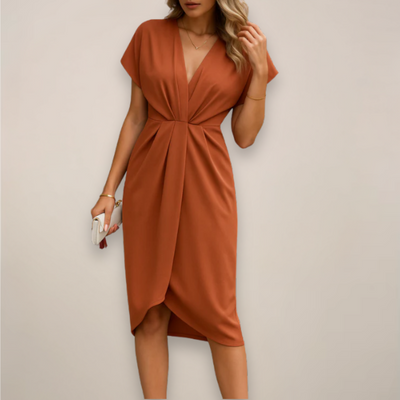 Leonie | Damen Midi-Wickelkleid für besondere Anlässe