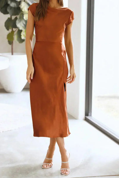 Lara | Damen Slip-Midikleid mit minimalistischer Silhouette