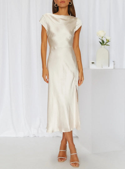 Lara | Damen Slip-Midikleid mit minimalistischer Silhouette