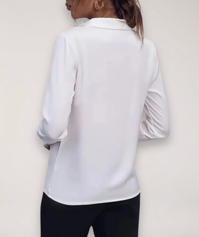 Stefanie | Damen Maßgeschneiderte Bluse mit Knopfleiste für Büro-Outfits