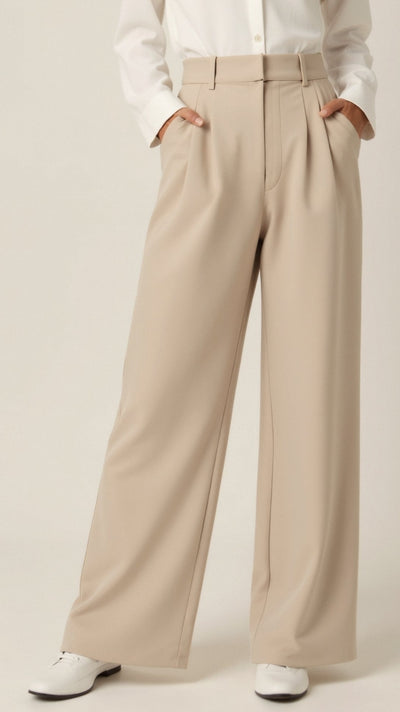Gabriela | Damen Frühjahrs Hochtaillierte Weite Hose