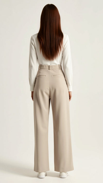 Gabriela | Damen Frühjahrs Hochtaillierte Weite Hose