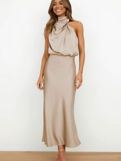 Doris | Damen Schickes Neckholder Abendkleid