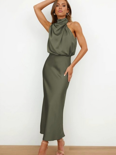 Doris | Damen Schickes Neckholder Abendkleid