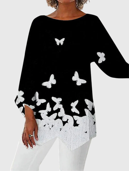 Alayah Elegantes Rundhals-Top