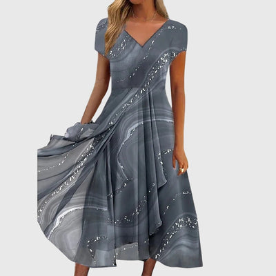 Aubrielle | Fließendes Lässiges Midikleid