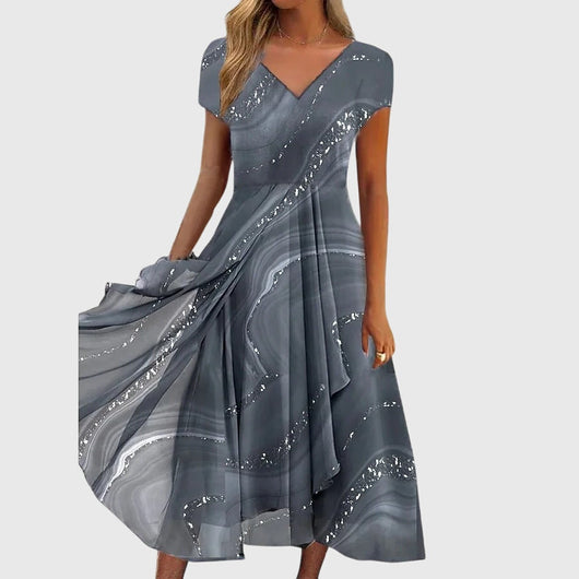 Aubrielle | Fließendes Lässiges Midikleid