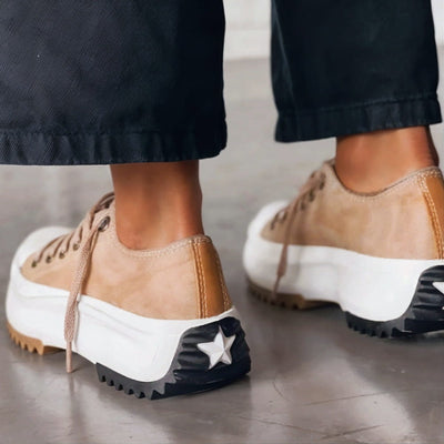 Elfriede | Damen Schnürung Plattform Freizeit Sneaker