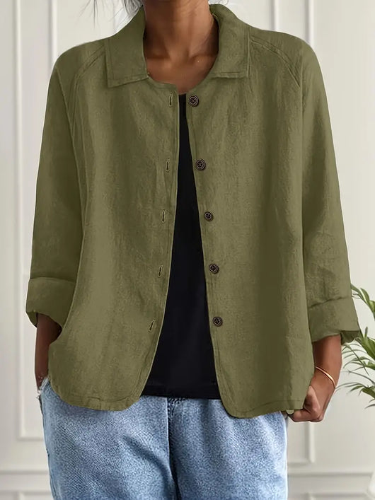 Hanna | Damen Casual Leichte Jacke Mit Knopfleiste